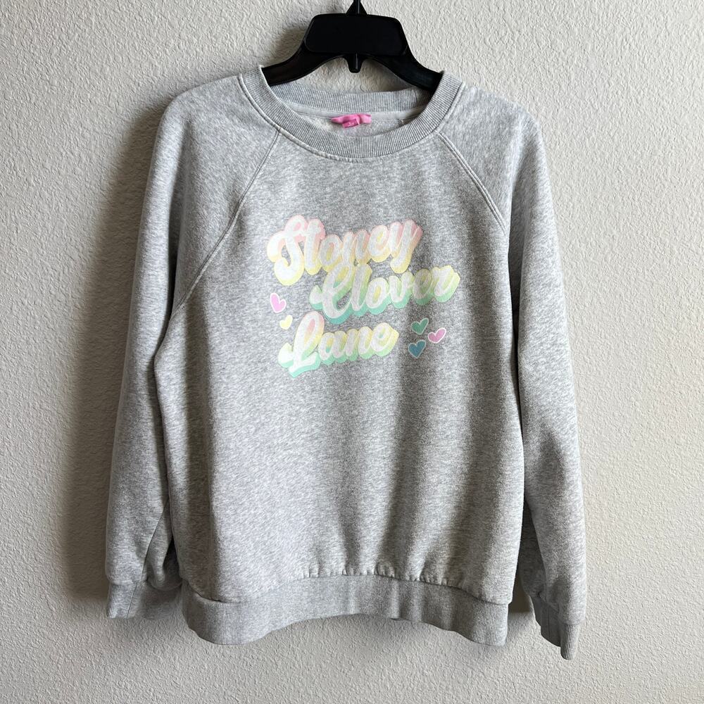 Stoney Clover Lane x Target Gray Fleece Sweatshirt Women's L Graphic Pullover